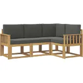 vidaXL Outdoor-Sofagarnitur 4 stk. Weiß und Anthrazit