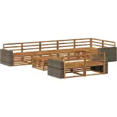 vidaXL Outdoor-Sofagarnitur 9 pcs