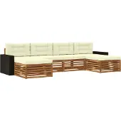 vidaXL Sofagarnituren mit Kissen 6 pcs Massivholz Akazie