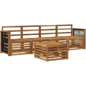 vidaXL Outdoor-Sofagarnitur 5 Stk. Natur Massivholz Akazie