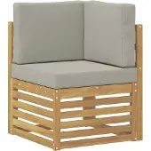 vidaXL Outdoor-Sofagarnitur 4 pcs Weiß und Hellgrau