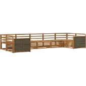 vidaXL Outdoor-Sofagarnitur 7 Stk. Natur Massivholz Akazie