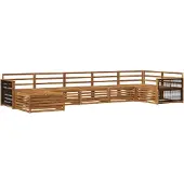 vidaXL Outdoor-Sofagarnitur 7 Stk. Natur