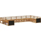 vidaXL Sofagarnituren 10 pcs Massivholz Akazie