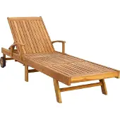 vidaXL Sonnenliege Massivholz Teak Braun