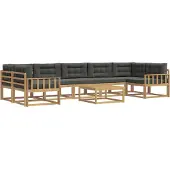 vidaXL Outdoor-Sofagarnitur 6 stk. Weiß und Anthrazit
