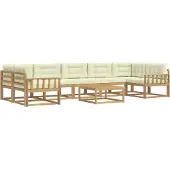 vidaXL Outdoor-Sofagarnitur 6 stk. Weiß und Creme
