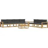 vidaXL Outdoor-Sofagarnitur 7 stk. Weiß und Anthrazit