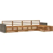 vidaXL Outdoor-Sofagarnitur 5 Stk. Natur Massivholz Akazie