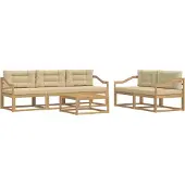 vidaXL Outdoor-Sofagarnitur 6 stk. Weiß und Beige