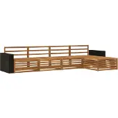 vidaXL Outdoor-Sofagarnitur 5 stk. Natur Massivholz Akazie