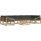 vidaXL Outdoor-Sofagarnitur 6 stk. Weiß und Anthrazit
