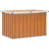 vidaXL Außenlagerbox Holz 109 x 67 x 65 cm Verzinkter Stahl