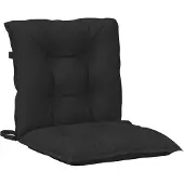 vidaXL Niedriglehner Stuhlkissen Set 2 pcs Melange Schwarz