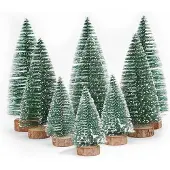 OEM Kunstliche Mini-Weihnachtsbäume - Miniatur Kunstweihnachtsbaum mit Schneeeffekt (3 Größen)