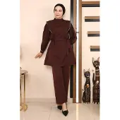 Turkishsouq Stripe Detailed Anzug Braun