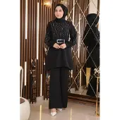 Turkishsouq Perlen Stein Detailed Set Schwarz