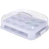 Relaxdays Muffin Transportbox für 24 Stück Grau,Transparent