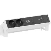 Bachmann BM0022032 DESK2 2xCEE7/3 1xUSB C/C 100W 0,2m RAL9010