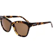DKNY DK543S Unisex-Sonnenbrille Vollrand Butterfly Acetat-Gestell, braun