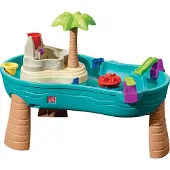 Step2 Splish Splash Wasserspieltisch Jungle | Großer Wassertisch mit 10-teiligem Zubehörset | Garten Wasser Spieltisch für Kinder in Blau