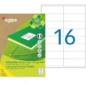Agipa Recycling Vielzweck-Etiketten, 105 x 35 mm, weiß