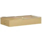 Syfax Aufbewahrungsbox mit transparentem Oberfenster Creme Vliesstoff