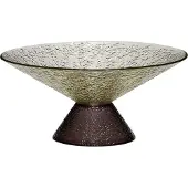 Hubsch - Bonbon Glas Schalen - Grün/Braun - Large - ø25xh12cm