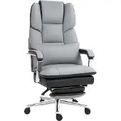HOMCOM Bürostuhl, Ergonomischer Schreibtischstuhl mit Wippfunktion, Fußstütze