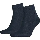Tommy Hilfiger Kurzsocken "TH MEN QUARTER" 2 Paar, weicher, elastischer Rippenbund, klassisches Logo