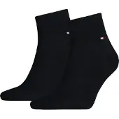 Tommy Hilfiger Kurzsocken "TH MEN QUARTER" 2 Paar, weicher, elastischer Rippenbund, klassisches Logo