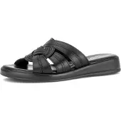 Gabor Pantolette "Rhodos" Plateau, Schlupfschuh, Sommerschuh mit Ziernähten, G-Weite