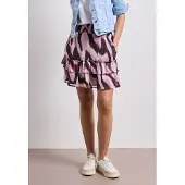 Street One Minirock Sommerrock aus Chiffon mit Animal-Print