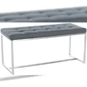 Proregal CHEFGASTRO Sitzbank PALMA HxBxT 48x100x40cm Kunstleder Grau
