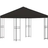 Syfax Pavillon 3 x 3 m Anthrazit Polyester und Stahl 190 gsm