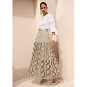 MADELEINE Langarmbluse "Tunika Moderne Bluse mit Spitzeneinsätzen", Damen, Gr. 40, weiß, Obermaterial: 100% Baumwolle CO., Modern, Blusen Langarmbluse