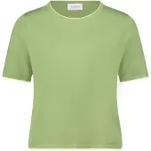 Cartoon Strickpullunder mit Rundhalsausschnitt in Khaki/Yellow | Gr.: 36