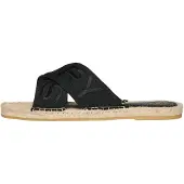 Superdry für Damen. WF310221A Schwarze Espadrilles mit gekreuzten Riemen (40), Stoff, Wohnung, Keine, Lässig