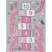 TT Home Kinderzimmerteppich Teppich Junge Mädchen Kinderteppich Baby Rutschfest Strasse