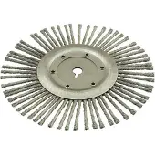 Generique Runde Bürste ø 200 mm mit sehr widerstandsfähigen gedrehten Stahlborsten. Bohrung von 20 mm. Ideal für schwer zugängliche Arbeiten.