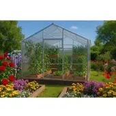 Garten Dream Polycarbonat Gewächshaus „Victoria“ 3x6m aus Stahl, mit 4mm Polycarbonat
