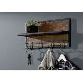 MASSIVMOEBEL24.DE Wandgarderobe Altholz 61x14x31 bunt NATURE OF SPIRIT #83