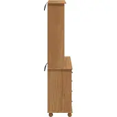 vidaXL Hutch ASKIM Honigwachs 91 x 40 x 184 cm Massives Kiefernholz