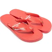 Brasileras Herren Zehensandalen mit rutschfester Sohle bequem schuhe strand/schwimmbad/stadt rot 43/44 EU - UBCPOM