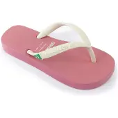 Brasileras Kinder Zehensandalen rutschfester bequem schuhe strand/schwimmbad/stadt rosa/weiß 29/30 EU - UBCCB-K