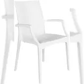 GRAND SOLEIL Weißer Bistro-Sessel aus Rattan