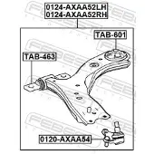 FEBEST Lenker, Radaufhängung 0124axaa52rh Vorderachse unten für TOYOTA