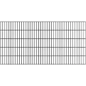 Alberts 663698 Doppelstabmattenzaun, kunststoffbeschichtet, matt schwarz, Höhe 100 cm