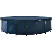 Intex 28088 Pool Abdeckplane rund 610 cm Deluxe Schutzplane mit 20cm Überhang