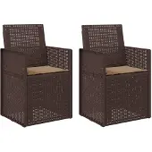 vidaXL Garten Esszimmerstühle 2 Stk. Braun und Taupe PP